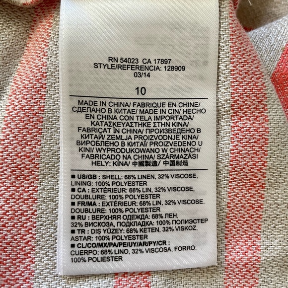 Banana Republic Striped Linen Fit & Flare Dress - Picture 5 of 5